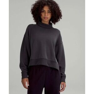 Lululemon Softstreme Turtleneck Pullover Sweatshirt Charcoal Grey Size 2